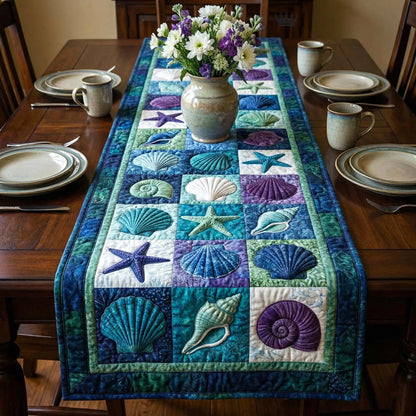 Shoreline Gems Quilted Table Runner