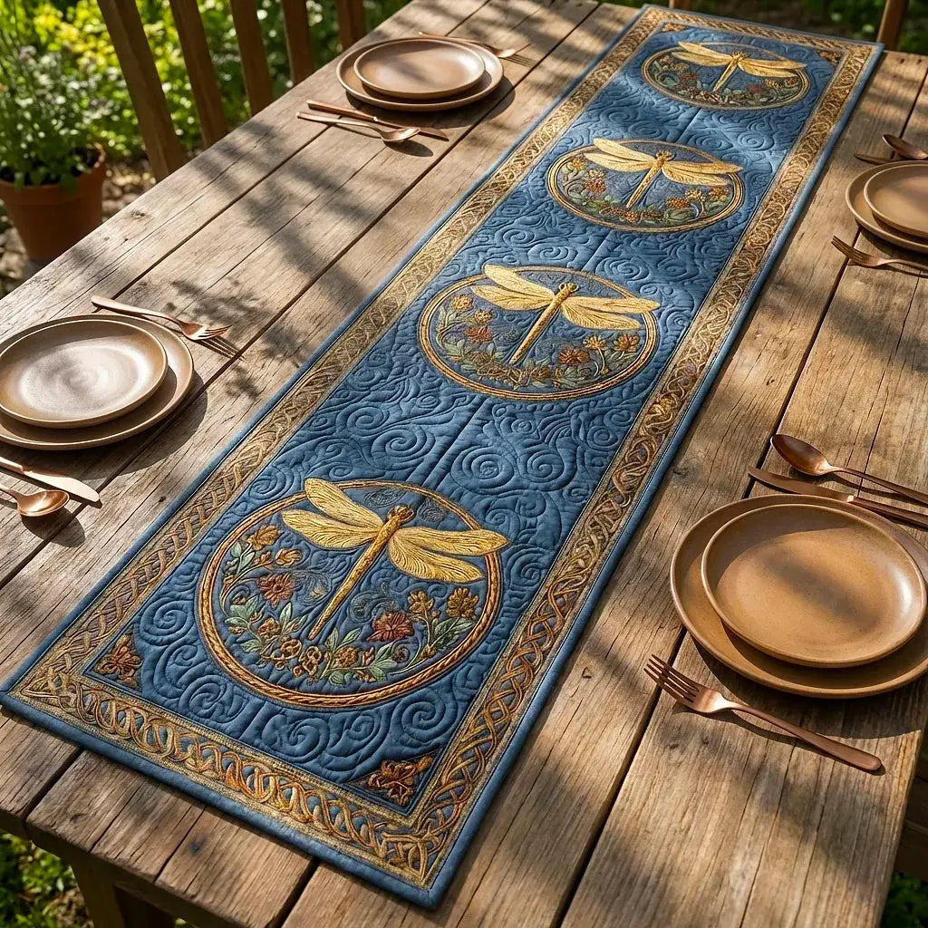 Golden Grove Quilted Table Runner