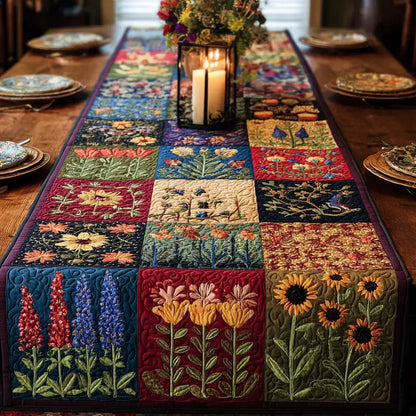 Rustic Bloom Quilted Table Runner