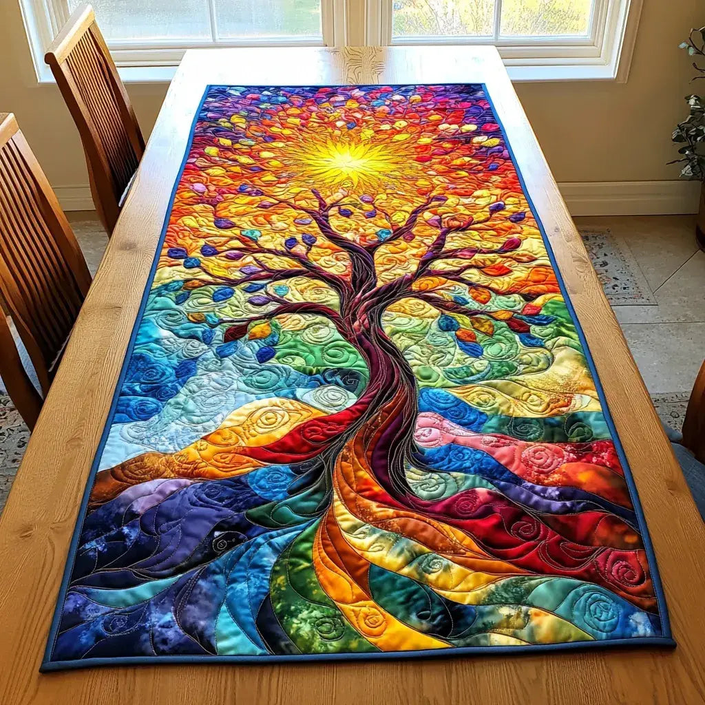Ancient Wisdom Quilted Table Runner