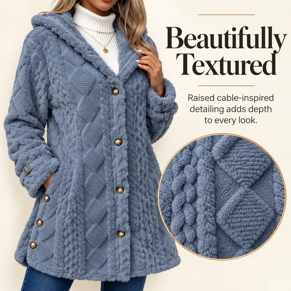 Women’s Plush Cardigan | Oversized Fit, Button Front