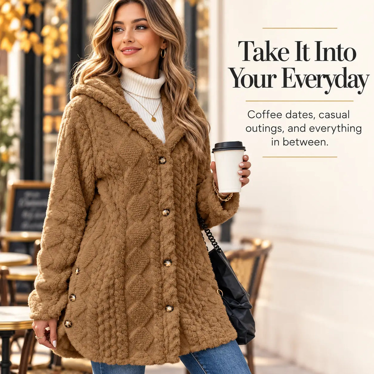 Women’s Plush Cardigan | Oversized Fit, Button Front