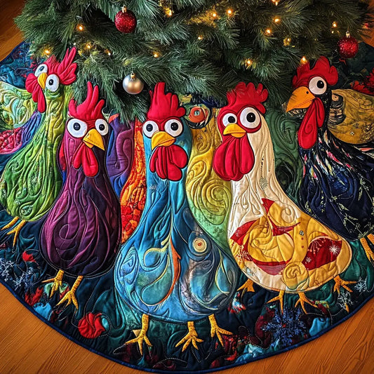 Feathered Cheer Quilted Tree Skirt