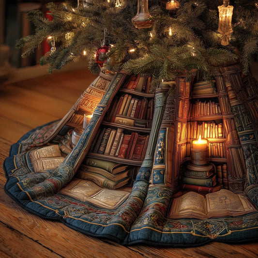 Cozy Book Quilted Tree Skirt