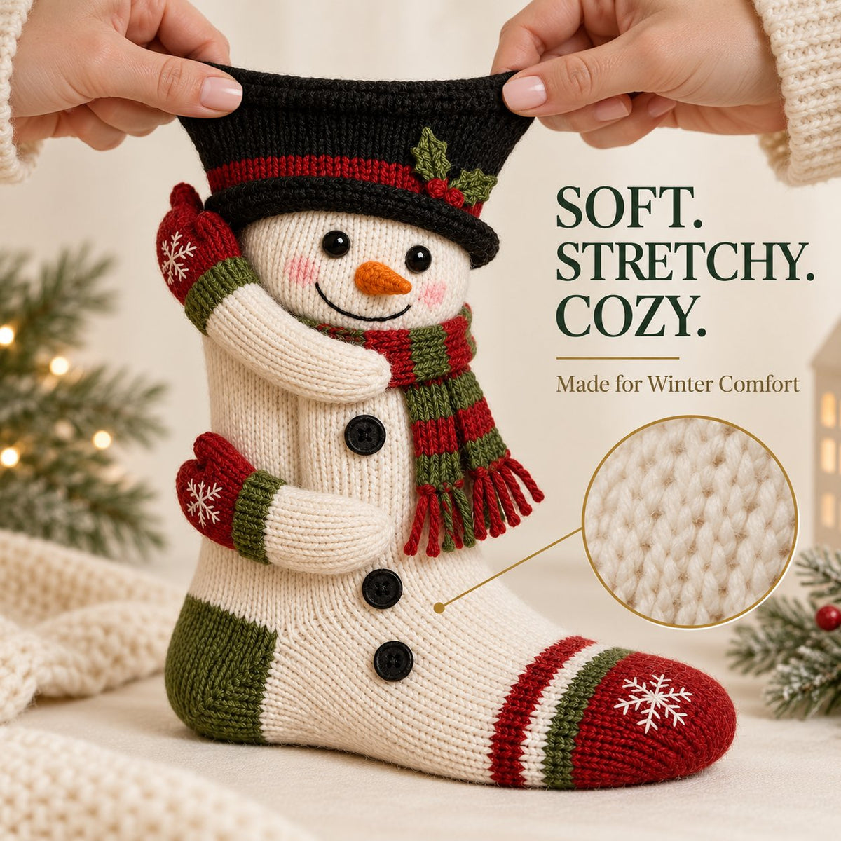 🎅3D Hugging Christmas Cute Knit Holiday Socks