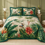 Tropical Botanical Quilted Bedding Set