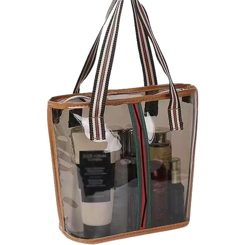Vintage Clear Cosmetic Waterproof Transparent Toiletry Bag
