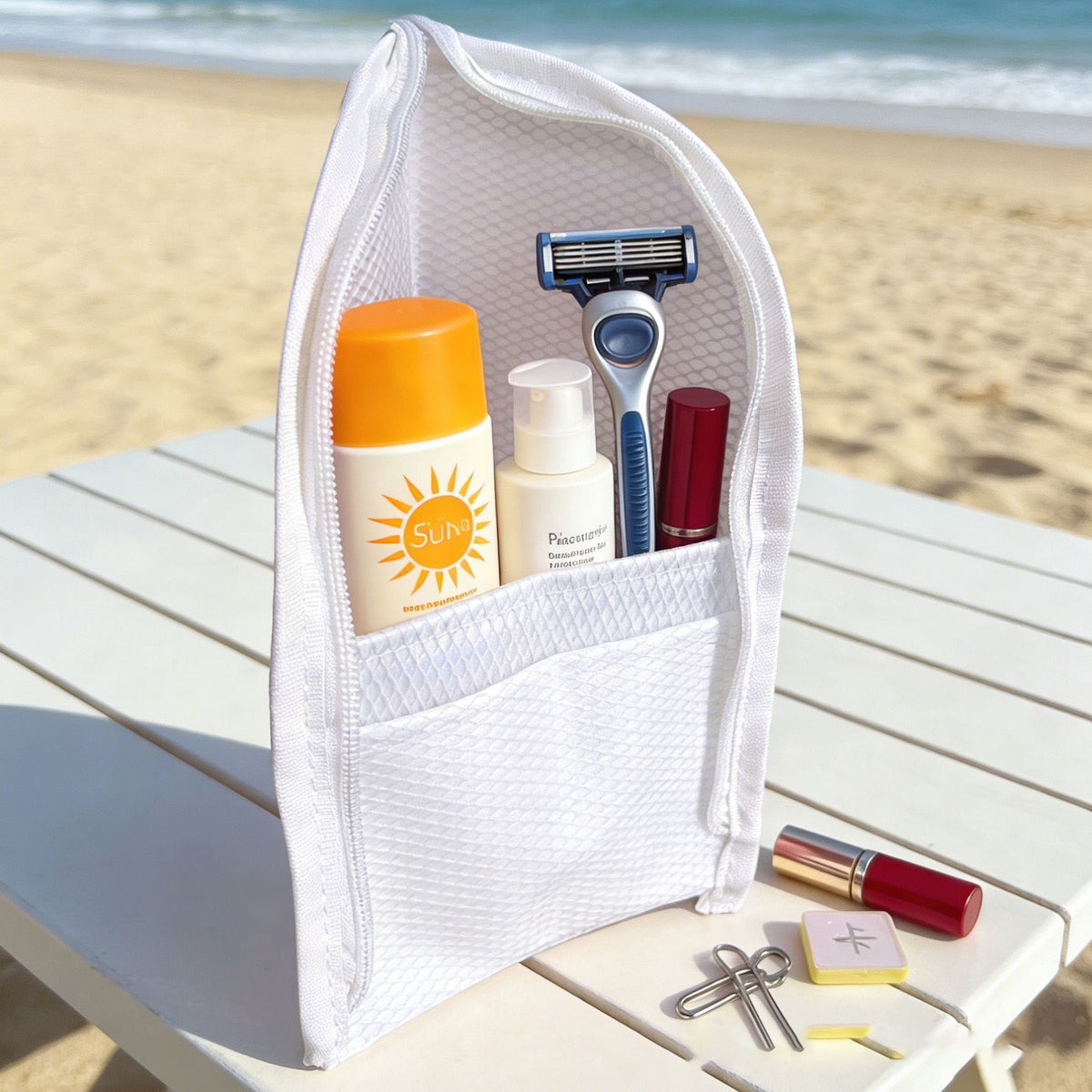 🧺Breathable Mesh Zippered Toiletry Bag
