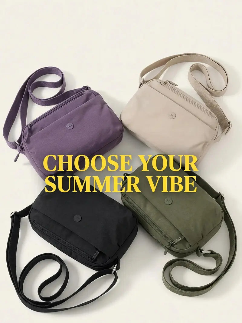 Women's Lightweight Water-Repellent Crossbody Sling Bag