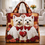 Sweet Westie Twins Handmade Tote Bag