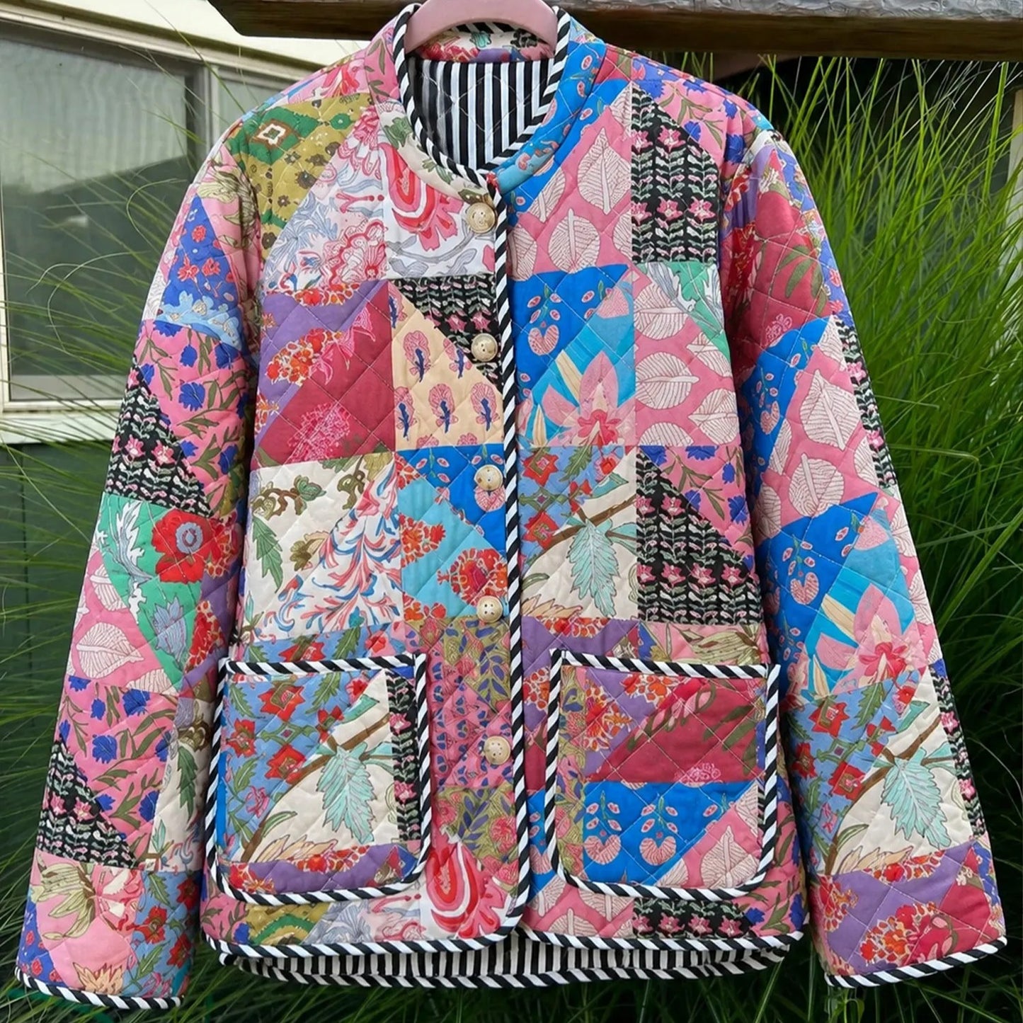 Retro Boho Quilted Jacket