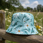 Coastal Botanical Quilted Bucket Hat