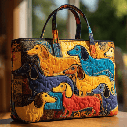 Cute Dachshund Handmade Tote Bag