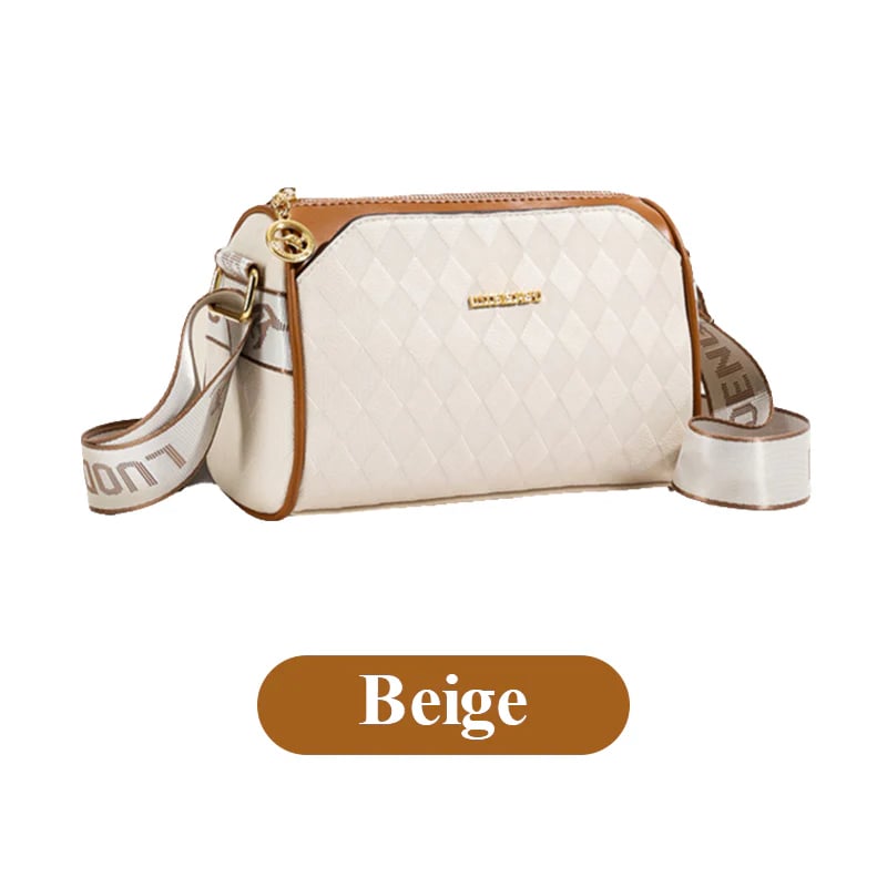 Fashion Diamond Pattern Large Capacity 3-Layer Crossbody Bag💕