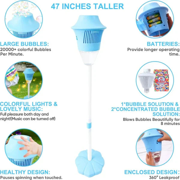 Automatic Bubble Machine for Kids - Bubble Maker with Lights