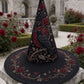 Black Rose Raven Victorian Gothic Handcrafted Quilted Witch Hat