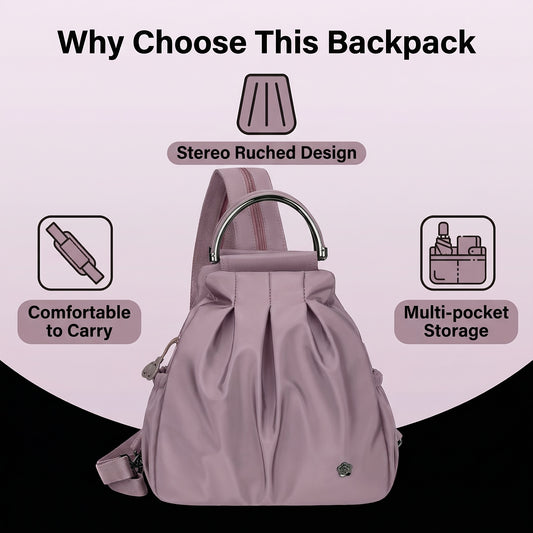Women's Lightweight Nylon Casual Backpack