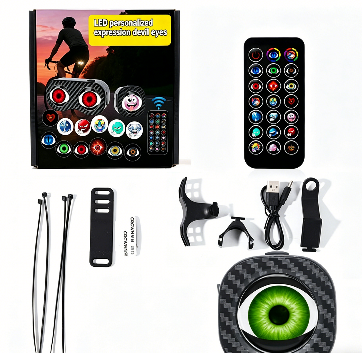 LED Dynamic Devil Eyes Light for Motorcycle/Bicycle