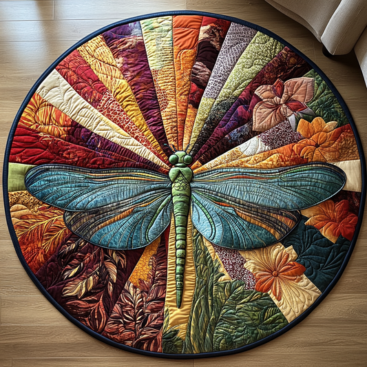 Butterfly Quilted Round Mat