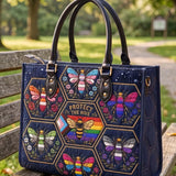 PROTECT THE HIVE Quilted Leather Strap Bible Handbag