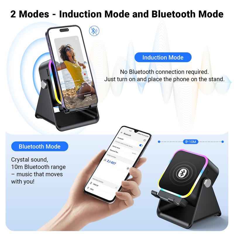 5-in-1 Wireless Induction Audio & Bluetooth Speaker