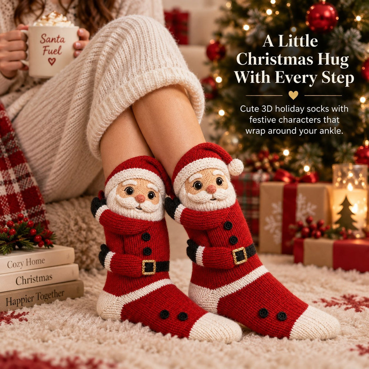 🎅3D Hugging Christmas Cute Knit Holiday Socks