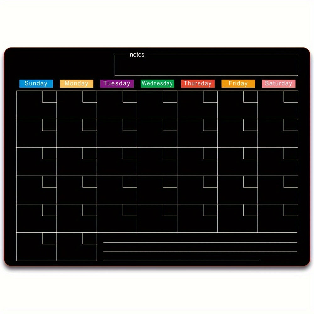 Magnetic Calendar Board with Erasable Markers