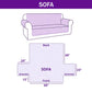 Shimmering Shell Quilted Sofa Cover