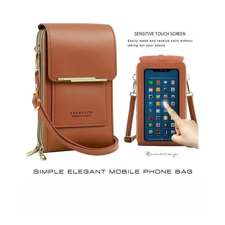 Women's Leather Cell Phone Bag