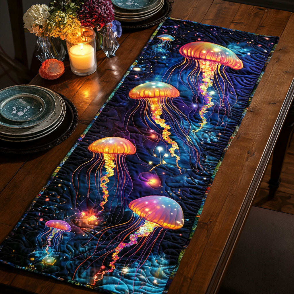 Jellyfish Quilted Table Runner