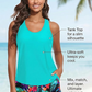 3 Piece Tankini with Shorts - Sporty Swimsuit