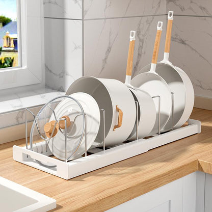 Pot Lids Organizer Rack for Cabinet and Countertop