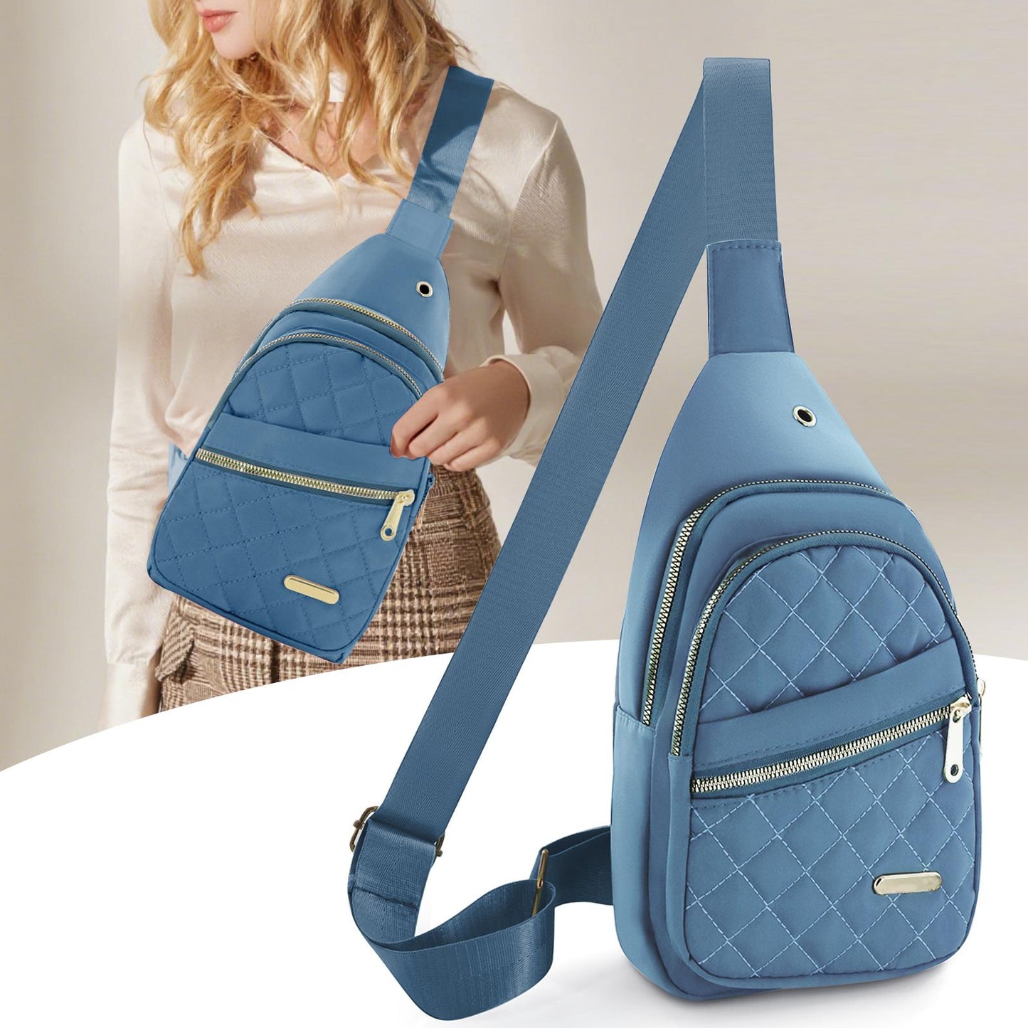 🔥BUY 1 FREE 1-Quilted Crossbody Chest Bag