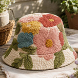 Vintage Floral Quilted Bucket Hat