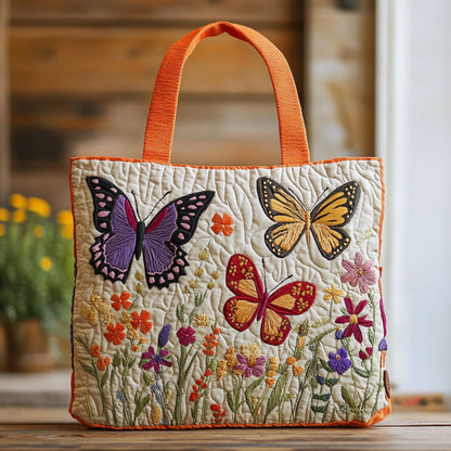 Butterfly Flower Garden Handmade Tote Bag