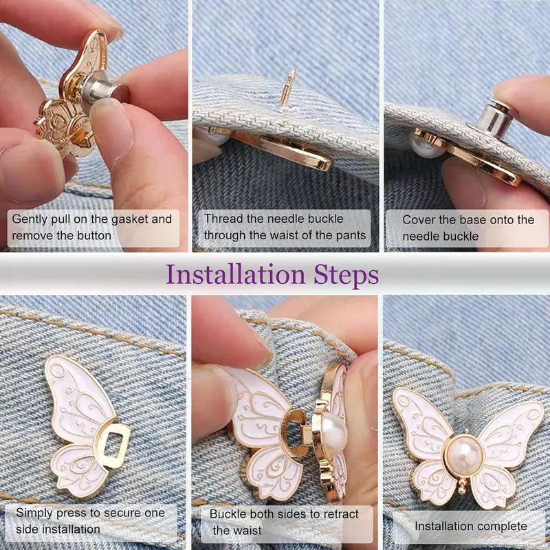 8pcs Butterfly Pants Waist Tightener
