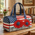 🔥Floral American Flag Travel Duffel