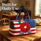 🔥Floral American Flag Travel Duffel