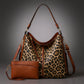 Luxury Leather Print Hobo Anti-theft Handbag