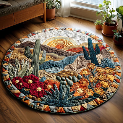 Golden Mesa Quilted Round Mat