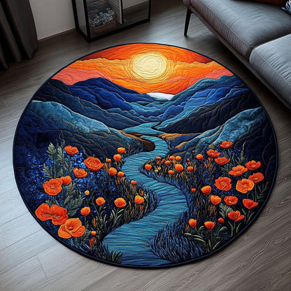 Golden Valley Quilted Round Mat