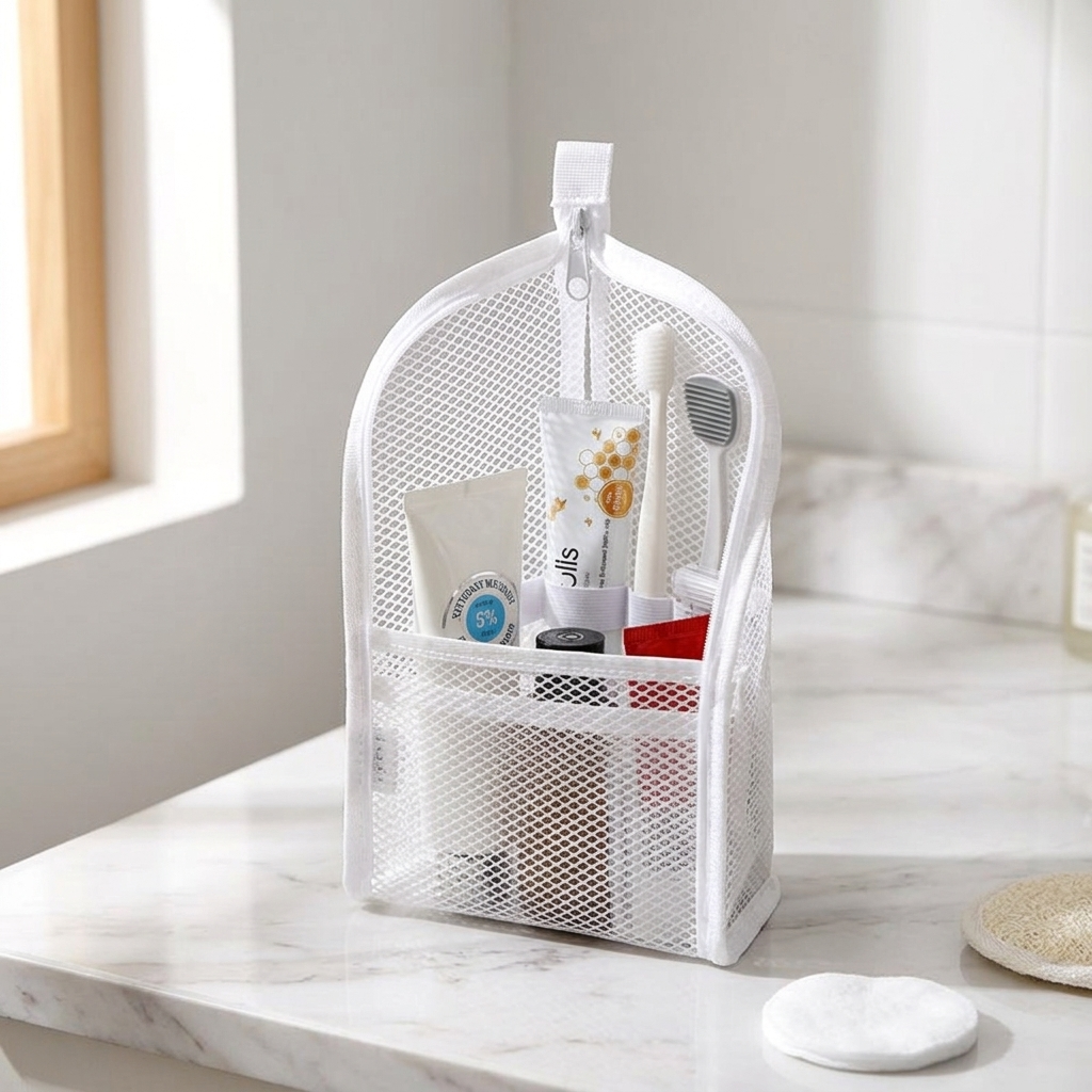 🧺Breathable Mesh Zippered Toiletry Bag