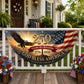 America 250th Anniversary Patriotic Quilted Fan Flag