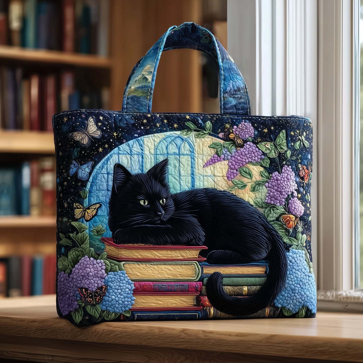 Black Cat Handmade Tote Bag