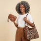 Luxury Leather Print Hobo Anti-theft Handbag