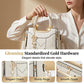 3 PCS Women's Elegant Embroidered Pattern Tote Bag