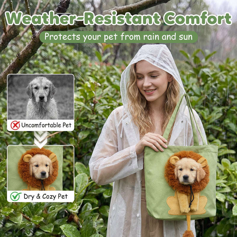 Lion Costume Portable Pet Canvas Carrier Shoulder Bag