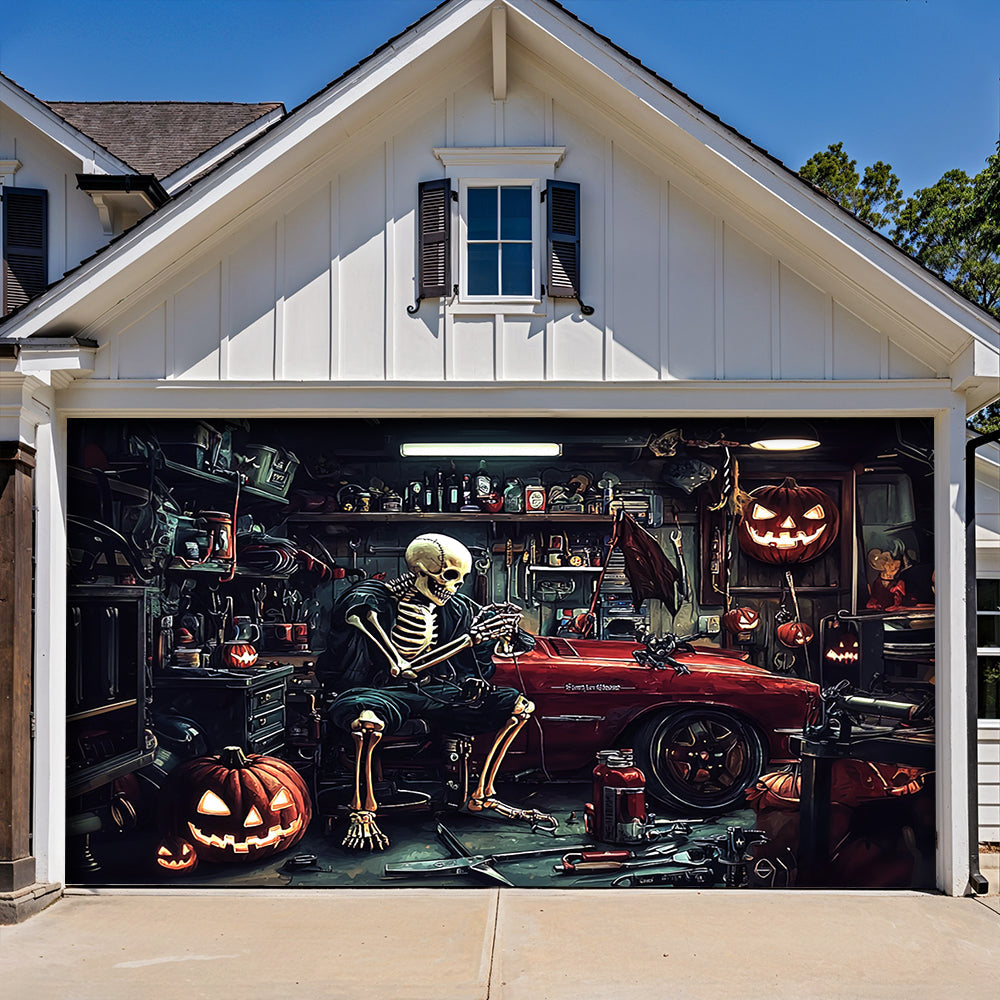 Motor Garage Door Banner Decoration