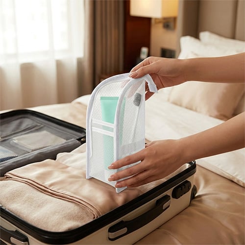 🧺Breathable Mesh Zippered Toiletry Bag