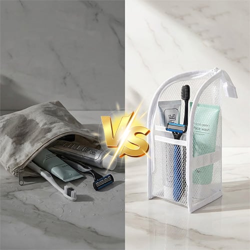 🧺Breathable Mesh Zippered Toiletry Bag
